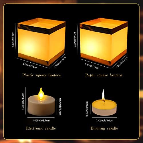 12 Pack Reusable Floating Water Lanterns with LED Candles