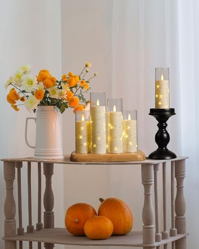 Da by Flameless Candles with Star String LED Light Set of 5