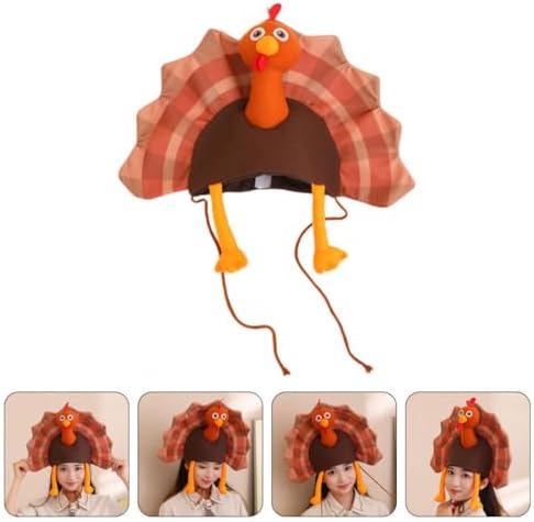 EXCEART Thanksgiving Turkey Hat Costume for Kids