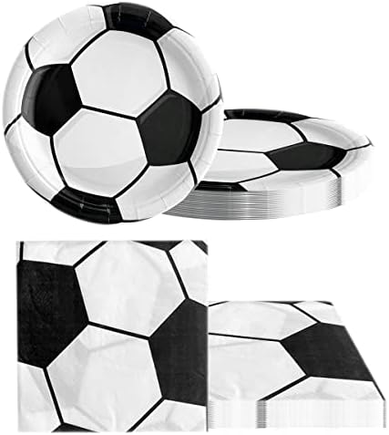 OULUN Soccer Party Tableware Set 16 Plates Napkins Tablecloth