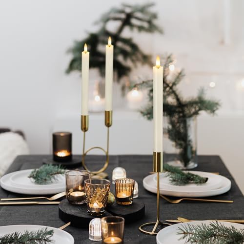 SEHNSY Flameless Taper Candles with Remote 3 Pack