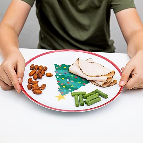 Tiny Expressions - Holiday Christmas Tree Plates Set of 4