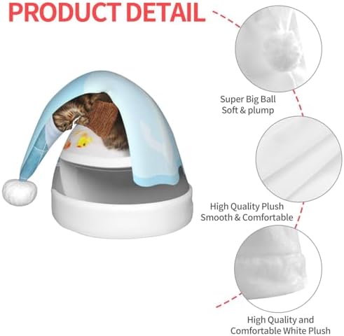 Funny Cat Bath Santa Hat for Kids Baby Christmas Hats