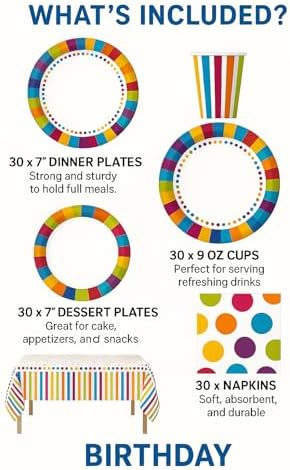 Oojami Rainbow Party Set 30 Pieces