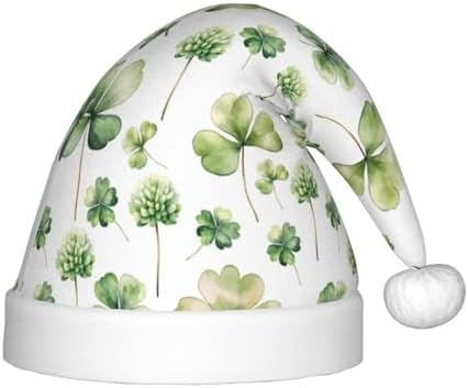 St Patricks Day Santa Hat for Kids Baby Christmas Plush Headwear