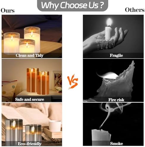 Sudifor Grey Flameless Candles 5 Pack Set