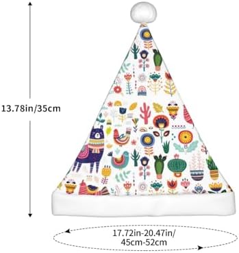 Salelf Alpaca Flower Santa Hat for Kids Baby Christmas Headwear