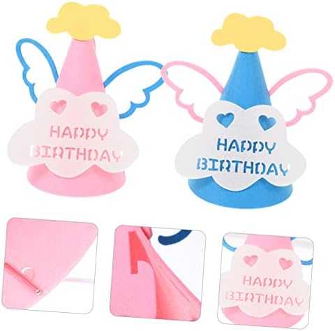 2pcs Birthday Hat Baby Shower Cone Hat Party Favors Headwear