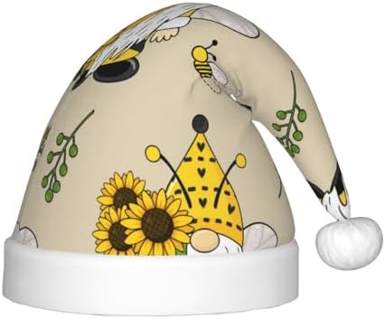 Salelf Gnomes Bees Sunflowers Santa Hat for Kids