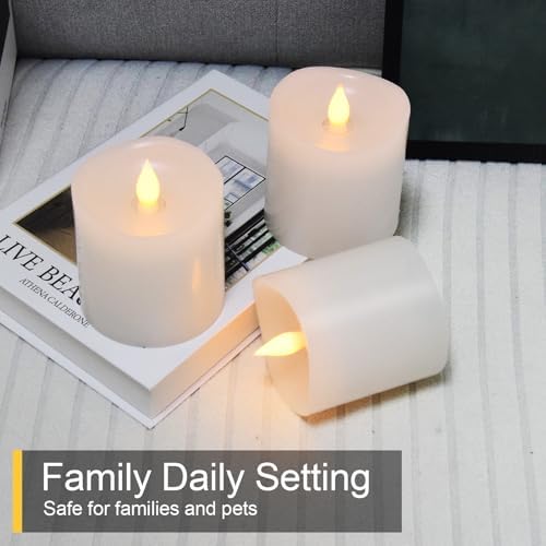 Realistic Flameless LED Candles with Remote and Timer Set of 3