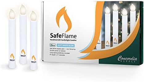 Concordia Supply SafeFlame LED Candlesticks 25-Pack