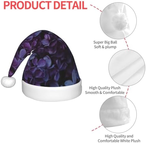 Lilac Santa Hat for Kids Baby Christmas Hat Plush Holiday Costume
