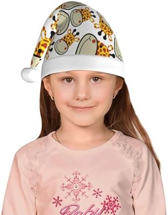 Salelf Giraffes Head Santa Hat for Kids
