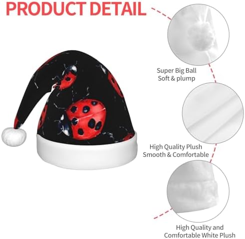 Beautiful Red Ladybug Santa Hat for Kids