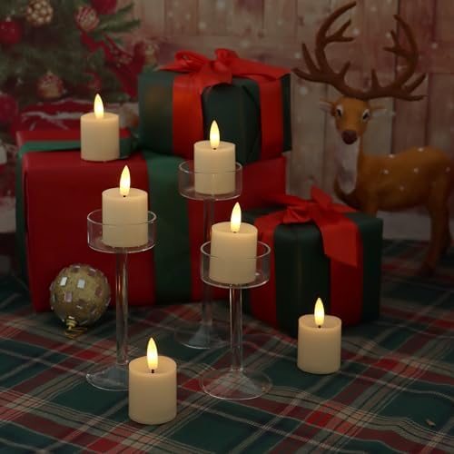 EZiGarden Battery Operated Flameless Votive Candles Set of 6