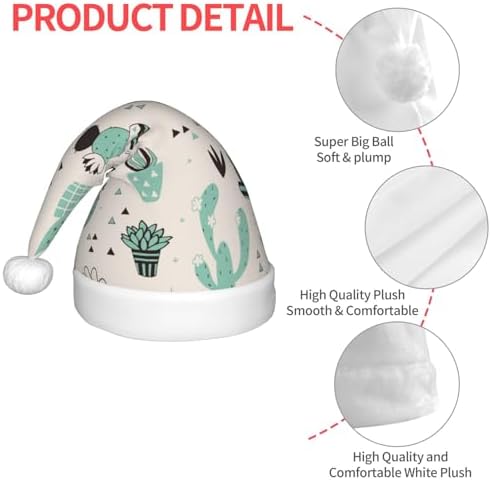 Cactus Flower Pot Santa Hat for Kids