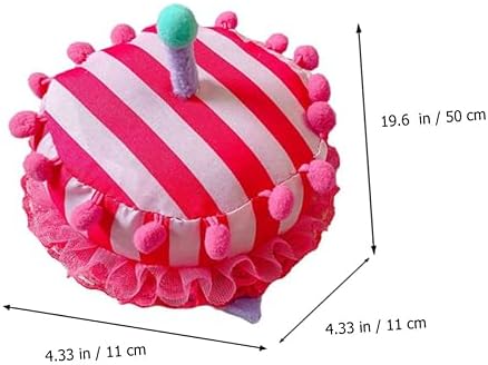Toyvian Birthday Cake Hat for Boys and Girls Striped Design