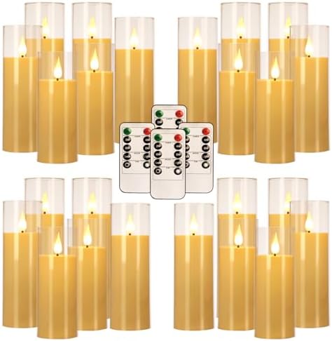 24 Pack LED Flameless Candles Set with 4 Remotes
