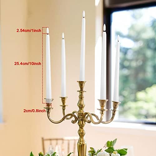 IMAGE 12 Pcs Flameless Taper Candles with Remote Control