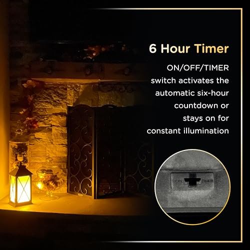 Enbrighten Basics Flameless Candle LED Lantern with Timer