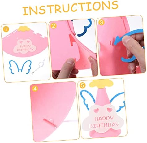 2pcs Birthday Hat Baby Shower Cone Hat Party Favors Headwear