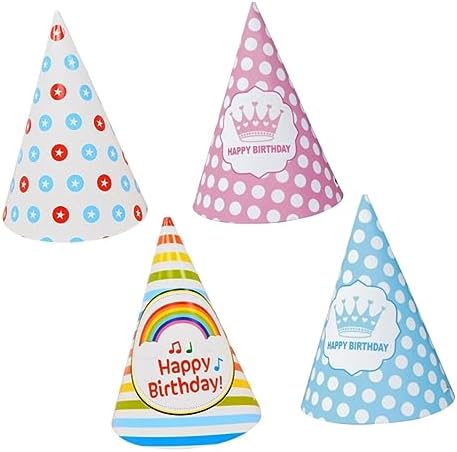 Mini Birthday Cone Hats 20 Pack Sparkle Party Decorations