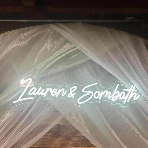 Custom LED Neon Sign Wedding Name Light Decor