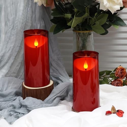 NURADA Flameless Candles with Remote Timer 2 Pack