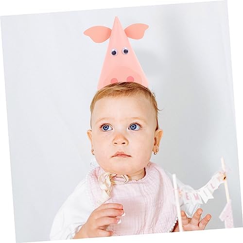 Toyvian 5pcs Animal Theme Birthday Hats for Kids Parties