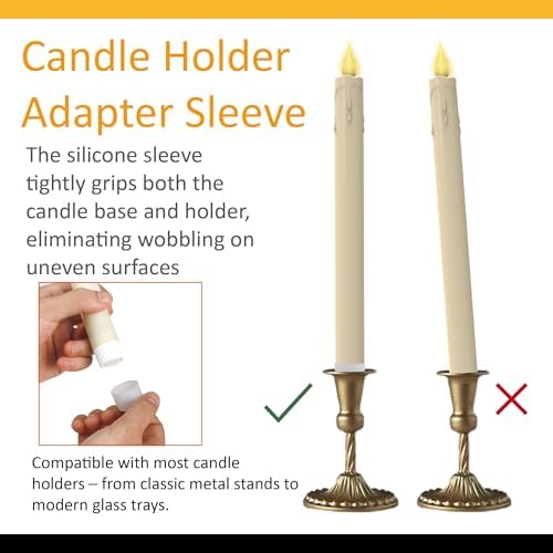 LED Flameless Taper Candles 106 Inch Set of 12