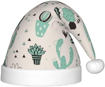 Cactus Flower Pot Santa Hat for Kids