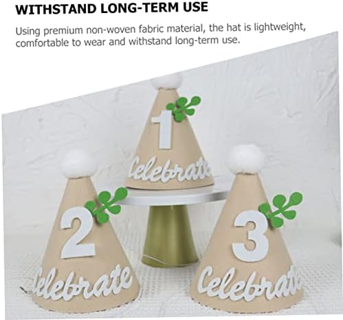 MERRYHAPY 4pcs Non Woven Birthday Party Hats for Kids