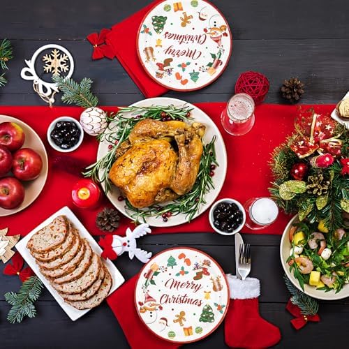 40PCS Christmas Paper Plates and Napkins - 9 Inch Party Serving Set