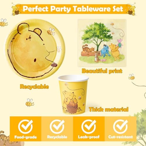 Winnie Themed 90PCS Party Tableware Set