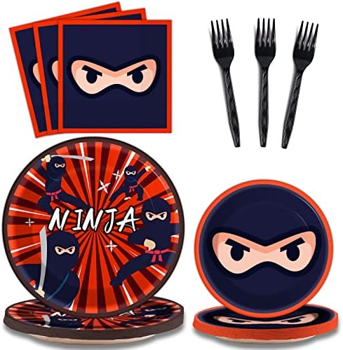 Ninja Master Party Tableware Set 96 Pcs for 24 Guests