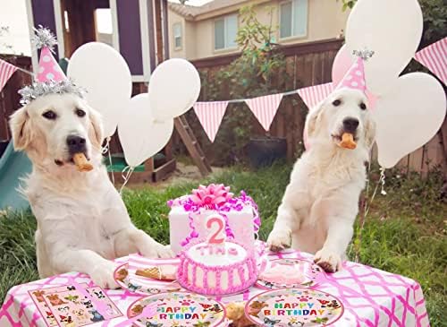 64pcs Dog Party Supplies for 16 Guests