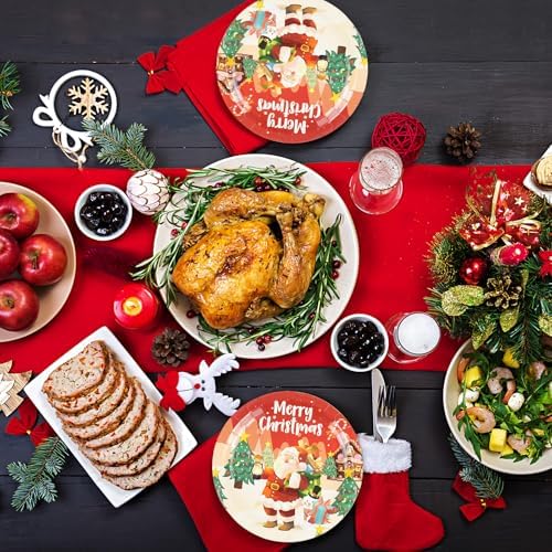 40PCS Christmas Paper Plates and Napkins Set