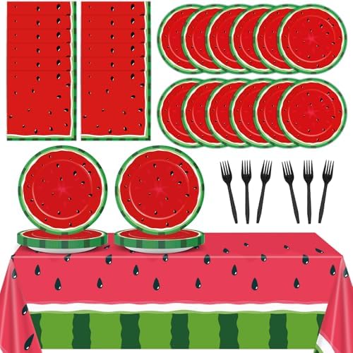 Watermelon Party Plates Set for 20 Guests