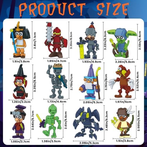 12PCS Halloween Building Blocks Toys for Kids