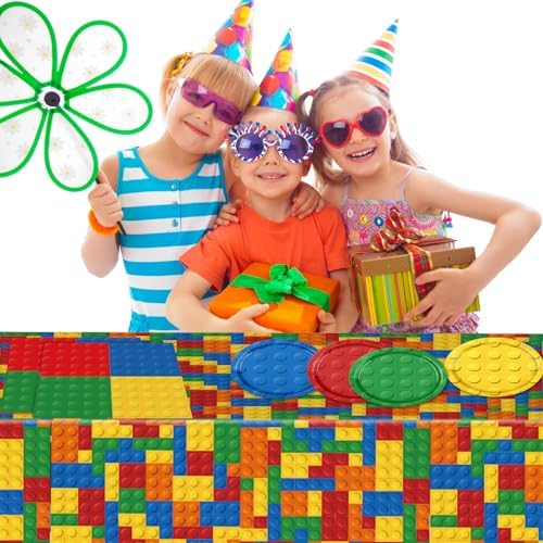 81 PCS Building Block Party Tableware Set for Kids Birthday