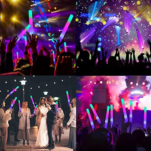 32 Piece Foam Glow Sticks with 3 Modes