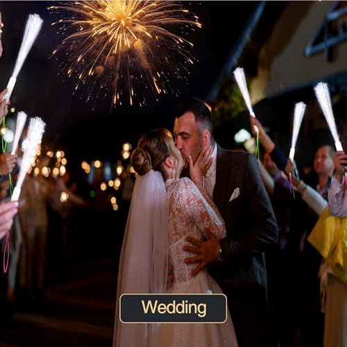 100Pcs White Fiber Optic Wands Wedding Send Off Lights