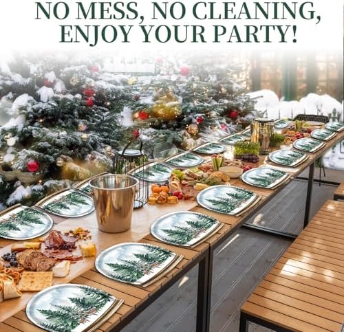 50 Pcs Crystal Ball Shaped Winter Party Plates