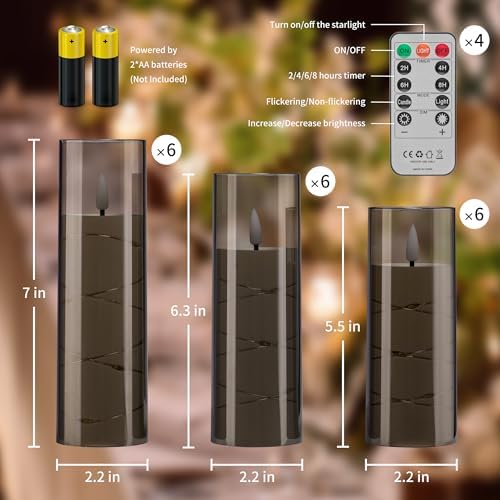 18 Pcs Flameless LED Candles with Remote and Timer