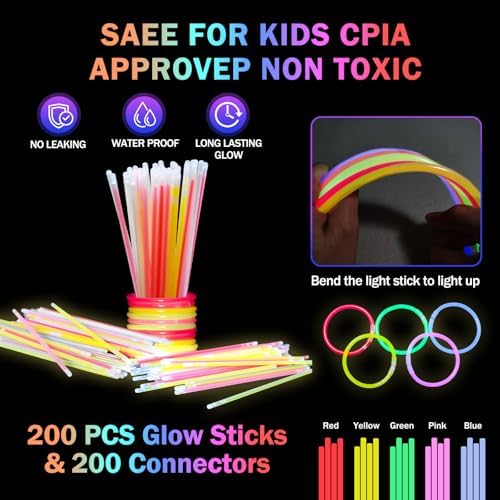 148 PCS Glow in the Dark Party Supplies