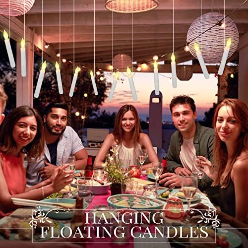 Macarrie 60 Pcs Flameless LED Taper Candles with Warm Light