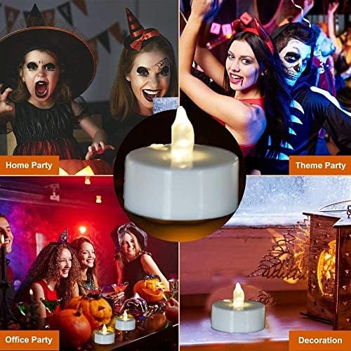 PILLOBOX Flameless Tea Lights 24 Pack LED Candles