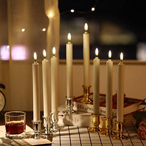 Da by 3D Flame LED Window Candles - Set of 10