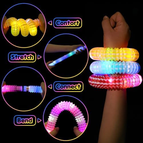 Gigilli 12 Pack Glow Sticks Party Favors for Kids 4-12