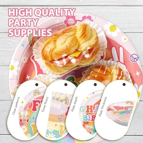 Grencian 96Pcs 5th Birthday Party Tableware Set